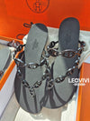 Island Sandals Noir - HERMES - BALAAN 4