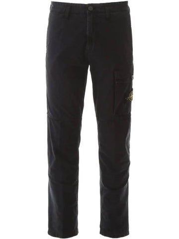 Men's Wappen Patch Cargo Straight Pants Navy - STONE ISLAND - BALAAN 1