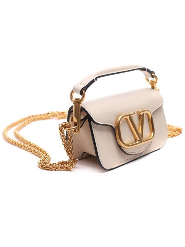 Rocco Micro Chain Shoulder Bag White - VALENTINO - BALAAN 4