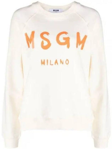 Long Sleeve T Shirt 3641MDM513 247000 02 Ivory - MSGM - BALAAN 1