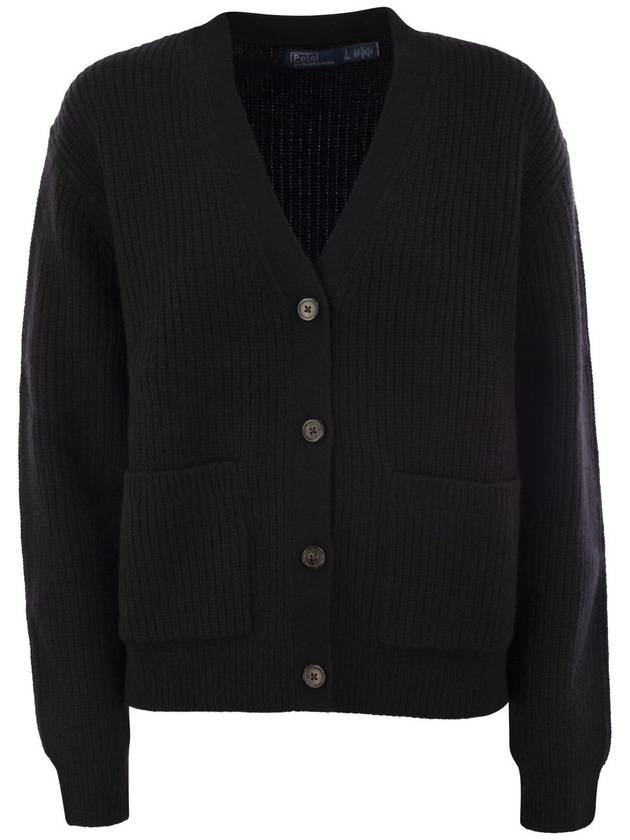 Wool and cashmere v-neck cardigan - POLO RALPH LAUREN - BALAAN 1