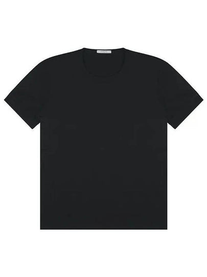 Men's Loose Fit Rib Cotton Short Sleeve T-Shirt Black - LEMAIRE - BALAAN 2