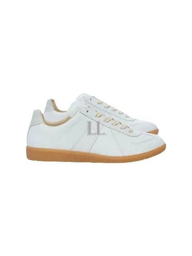 Replica Leather Low Top Sneakers Light Grey - MAISON MARGIELA - BALAAN 2