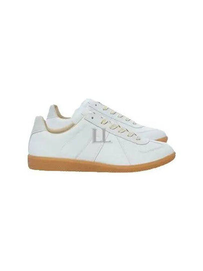 Replica Leather Low Top Sneakers Light Grey - MAISON MARGIELA - BALAAN 2