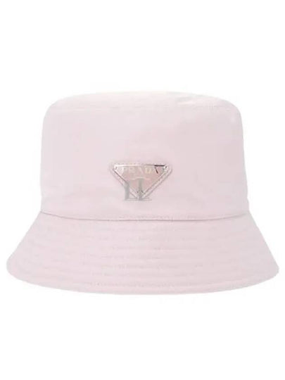 Re-Nylon Triangle Logo Bucket Hat Alabaster Pink - PRADA - BALAAN 2