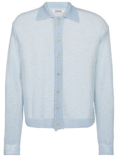 Kid Mohair Sheer Knit Cardigan Light Blue - AURALEE - BALAAN 2