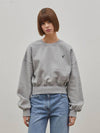 Steady Crop Sweatshirt Gray - RYUL+WAI: - BALAAN 1