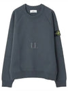 Men's Wappen Patch Crew Neck Knit Top Grey - STONE ISLAND - BALAAN 2