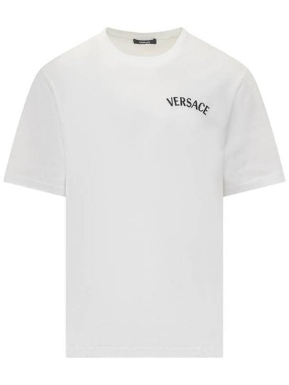 Milano Logo Short Sleeve T-Shirt White - VERSACE - BALAAN 2