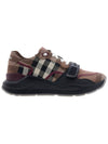 Ramsey Check Cotton Low Top Sneakers Brown - BURBERRY - BALAAN 3