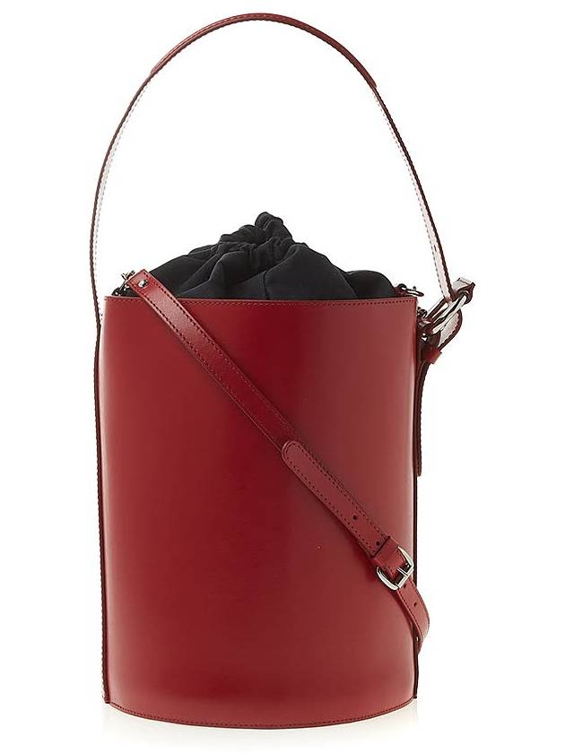 Drawstring Buckle Leather Bucket Bag Red - VIVIENNE WESTWOOD - BALAAN 4