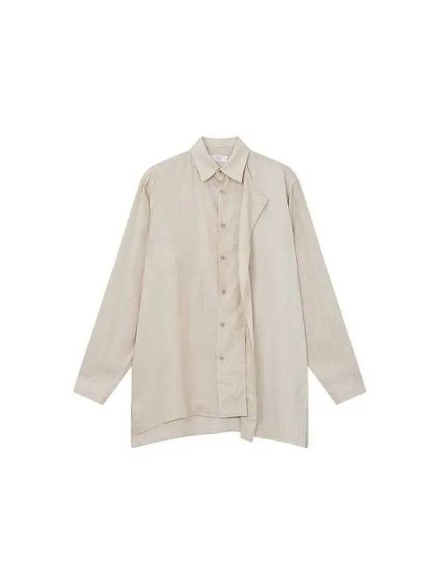 Y's color combination panel linen shirt off white 270861 - YOHJI YAMAMOTO - BALAAN 1