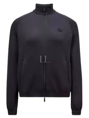 24 8G00004 89A8K 999 Matte black logo patch zip up - MONCLER - BALAAN 1