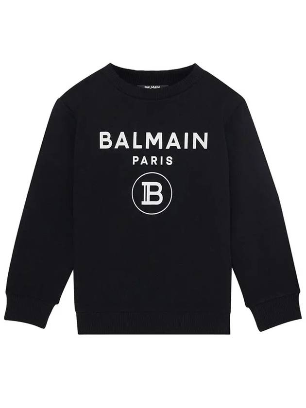 Kids Logo Print Sweatshirt Black - BALMAIN - BALAAN 2