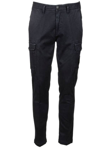 Wappen Patch Cargo Straight Pants Navy - STONE ISLAND - BALAAN 1