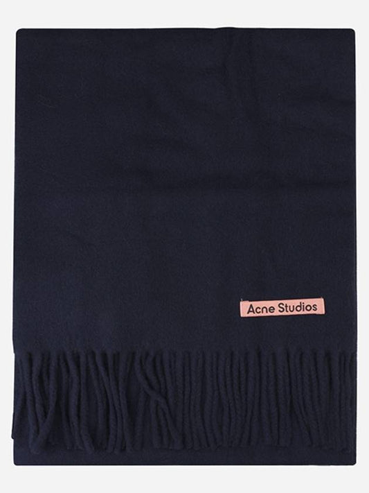 Wool Fringe Muffler Navy Blue - ACNE STUDIOS - BALAAN 2