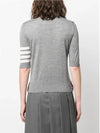 Fine Merino 4 Bar Relaxed Short Sleeve Turtleneck Grey - THOM BROWNE - BALAAN 6