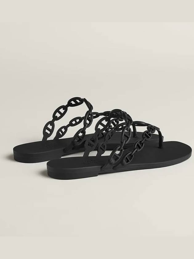 Island Sandals Noir - HERMES - BALAAN 4