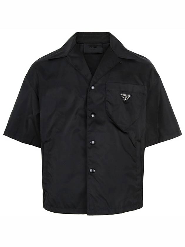 Re-Nylon Short Sleeve Shirt Black - PRADA - BALAAN 2