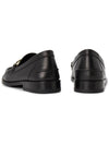 FF O Rock Fabric Leather Loafers Black Brown - FENDI - BALAAN.