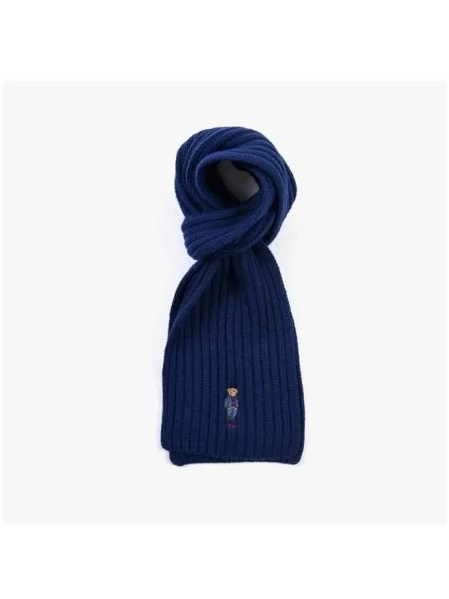 Bear Logo Muffler Blue - POLO RALPH LAUREN - BALAAN 5