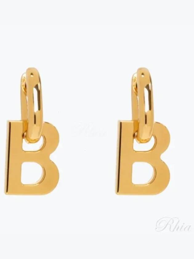 B Earrings Gold - BALENCIAGA - BALAAN 2