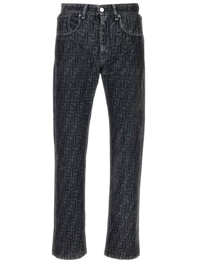 FF Denim Jeans Grey - FENDI - BALAAN 2