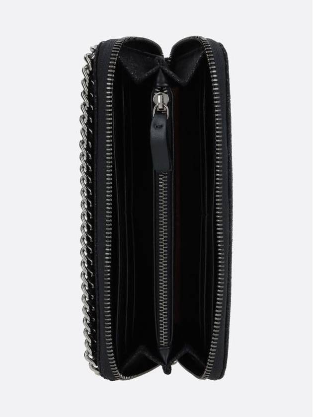 silver chain zipper long wallet black - STELLA MCCARTNEY - BALAAN 3