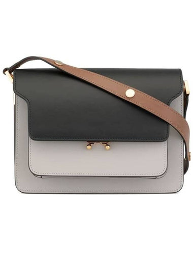 Color Block Medium Trunk Shoulder Bag Black - MARNI - BALAAN 1