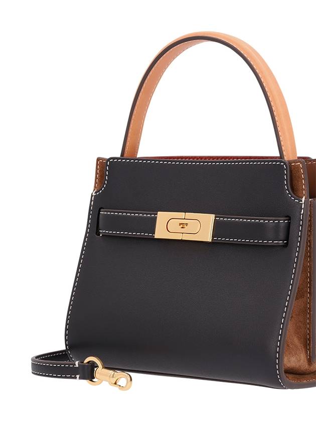 Lee Radziwill Leather Tote Bag Black - TORY BURCH - BALAAN 4