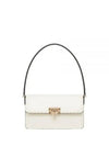 Rockstud Detail Leather Shoulder Bag White - VALENTINO - BALAAN 2