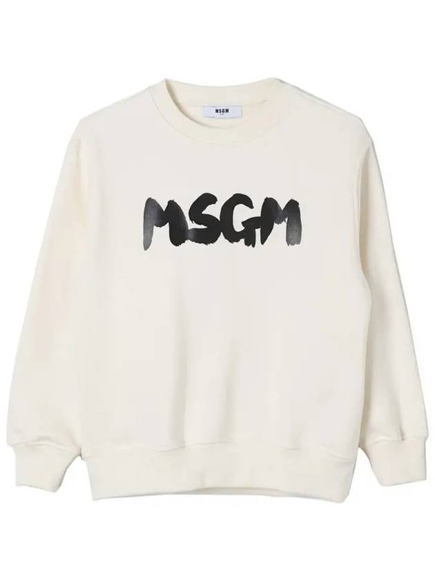 Kids Logo Sweatshirt Cream F4MSJUSW060 013 - MSGM - BALAAN 1