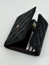 Small Classic Flap Wallet Grained Calfskin & Gold Black - CHANEL - BALAAN 5