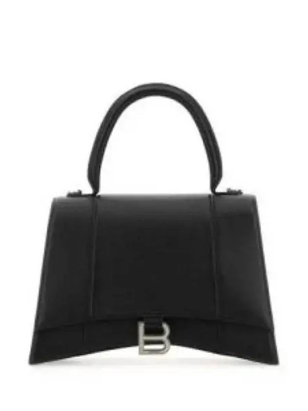 Hourglass Silver B Logo Tote Bag Black - BALENCIAGA - BALAAN 2