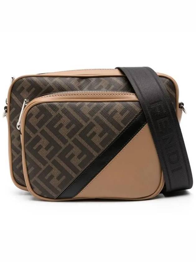 Diagonal Duo Camera Cross Bag Brown - FENDI - 1