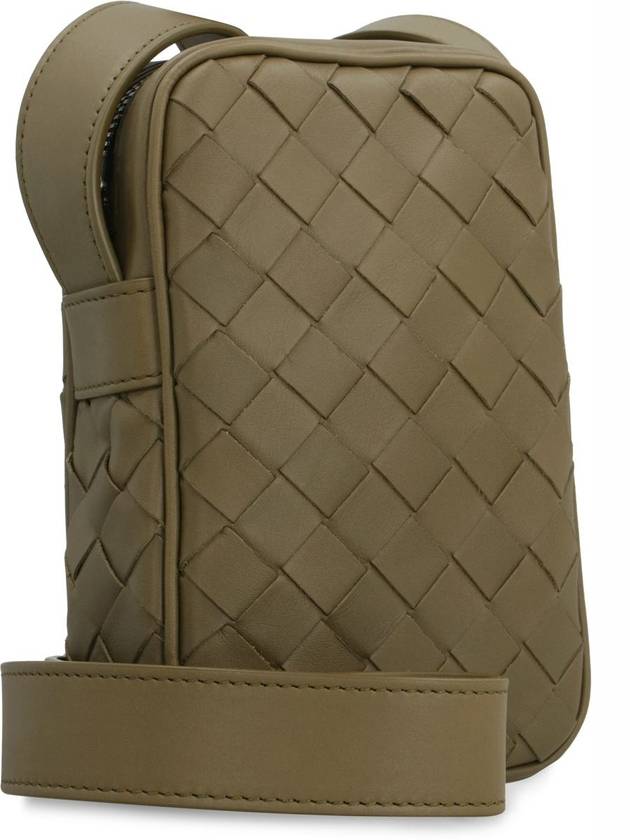 Intrecciato Rectangle Mini Cross Bag Mud - BOTTEGA VENETA - BALAAN 4