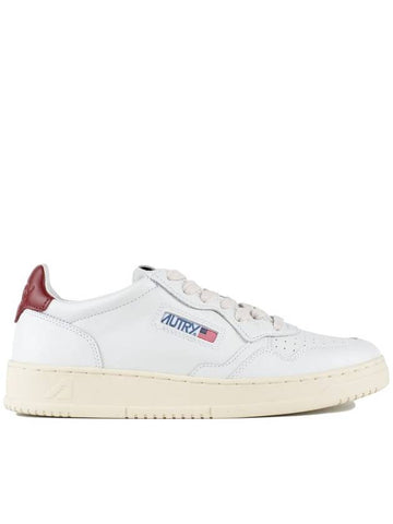 Autry Syrah And White Leather Medalist Low Sneakers - AUTRY - BALAAN 1