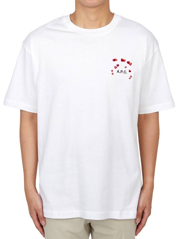 Heart Logo Cotton Short Sleeve T-Shirt White - A.P.C. - BALAAN 2