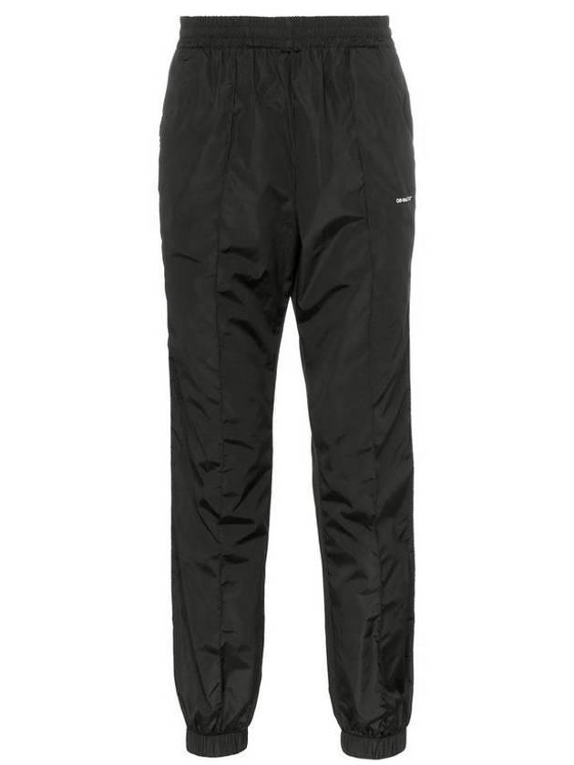 Men's Side Strip Track Pants Black - OFF WHITE - BALAAN.