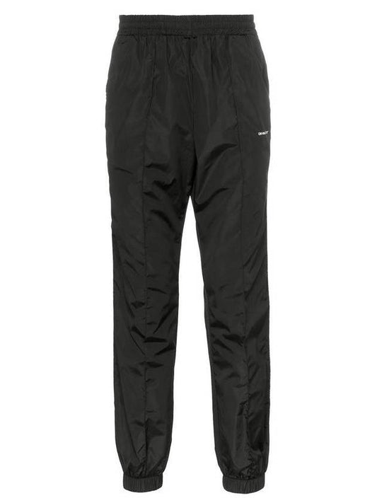 Men's Side Strip Track Pants Black - OFF WHITE - BALAAN.