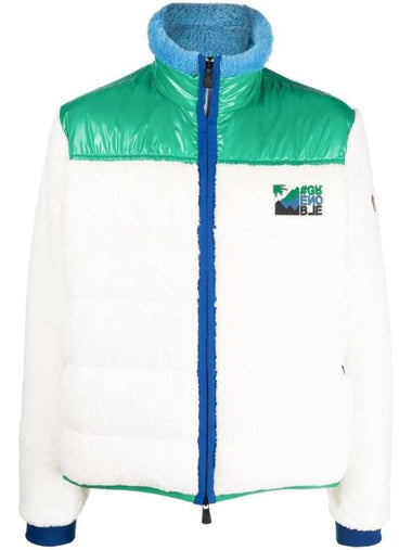 Grenoble Padded Fleece Zip-Up Jacket Ivory - MONCLER - BALAAN 1