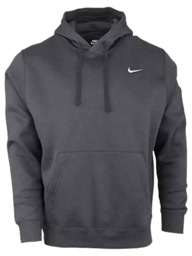 Swoosh Club Fleece Hoodie Dark Grey - NIKE - BALAAN 2