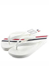 Three Stripe Flip Flops White - THOM BROWNE - BALAAN.