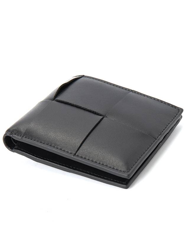 Men's Intrecciato Half Wallet Black - BOTTEGA VENETA - BALAAN 4