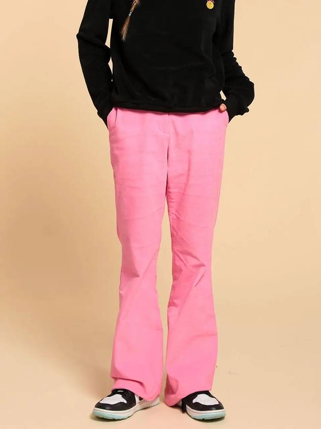 LaLa Corduroy Wide Pants Pink - LALA SMILE - BALAAN 5