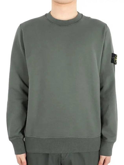 Wappen Patch Garment Dyed Sweatshirt Musk Green - STONE ISLAND - BALAAN 2