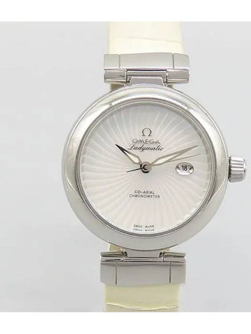 425 33 34 20 05 001 De Ville Lady Matic Mother of Pearl White Dial Leather Band Automatic 34MM Women s Watch - OMEGA - BALAAN 1