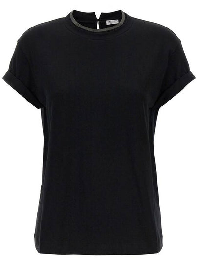 Monil Crew Neck Short Sleeve T-Shirt Black - BRUNELLO CUCINELLI - BALAAN 2