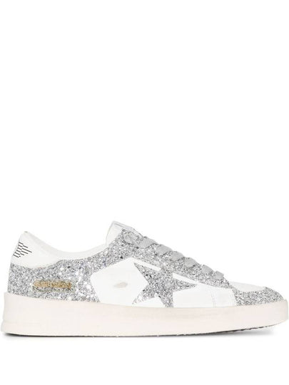 Stardan Glitter Low Top Sneakers Silver - GOLDEN GOOSE - BALAAN 2