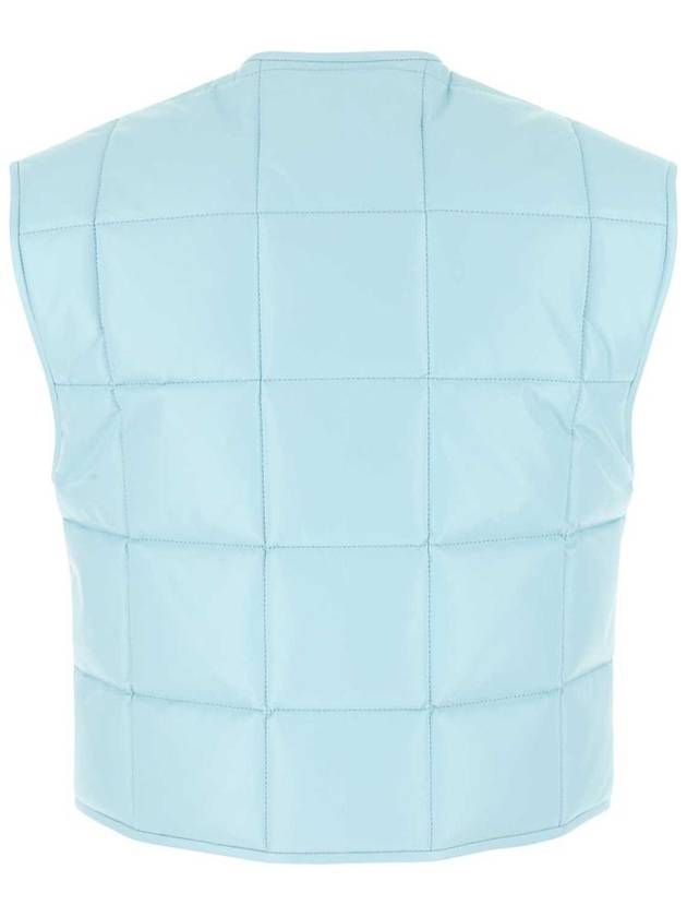 Nappa leather padded vest light blue - BOTTEGA VENETA - BALAAN 3